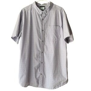 Mens Plaid Short Sleeve Button Up‎ Shirt Casual Outdoor